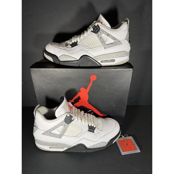 Jordan Other - Size 10.5 - Jordan 4 Retro OG Mid White Cement OG All Shoes White Black Sneakers